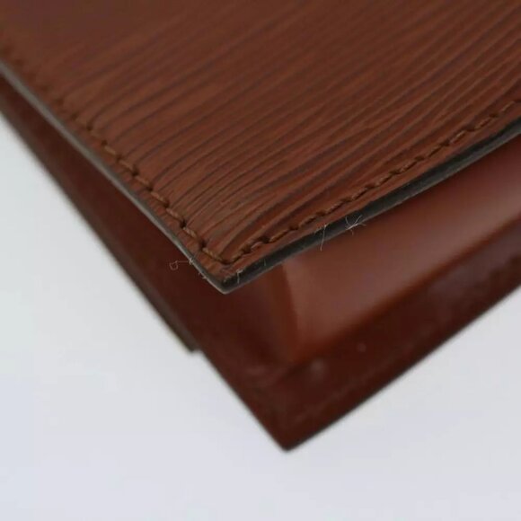 LOUIS VUITTON Epi Tilsitt Pouch Brown M52603 LV Auth ep3395 - Picture 2 of 16
